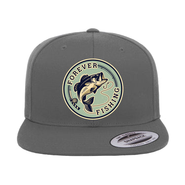 Forever Fishing Embroidered Flat Bill Cap